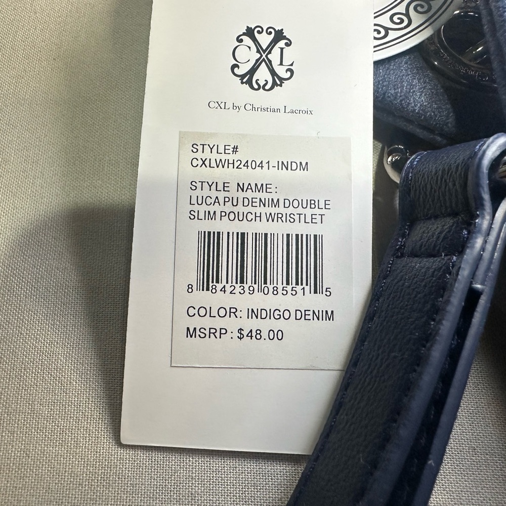 NWT Christian Lacroix Navy Blue Wristlet Set - Picture 3 of 10